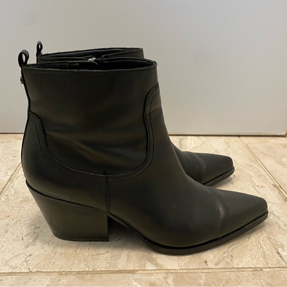 Sam Edelman Black Leather Booties - Picture 2 of 4